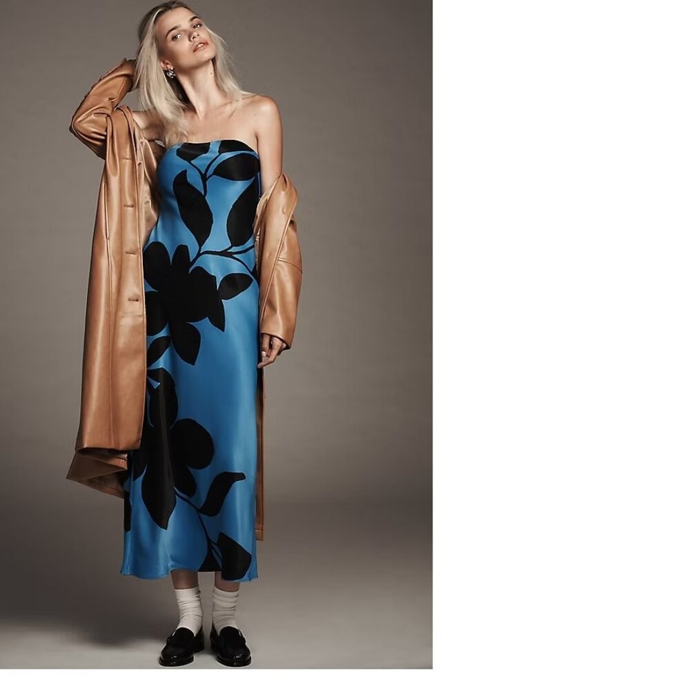 Avec Les Filles Faux Leather Belted Long Coat size L new with tag honey color - Picture 4 of 8